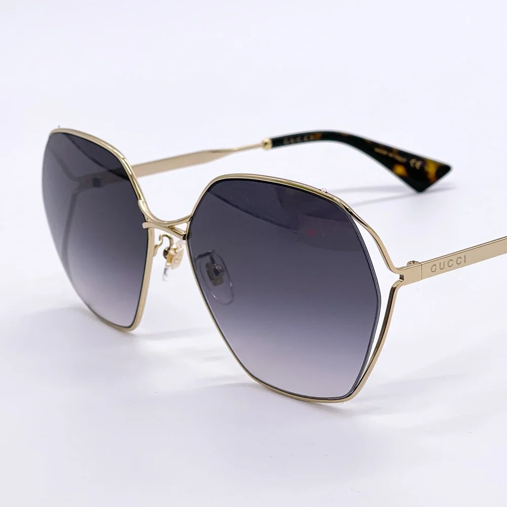 NEW GUCCI GG0818SA 001 WOMEN’S SUNGLASSES GUCCI GG0818SA GREY EYEWEAR GUCCI - Picture 5 of 13